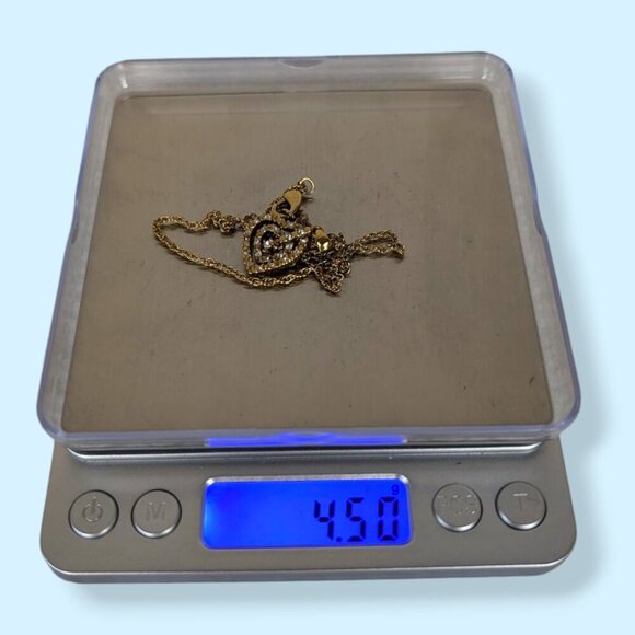 (2/$20) Vintage Avon Rope Chain Heart Pendant Necklace - Picture 6 of 6